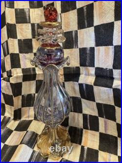VINTAGE Mackenzie-Childs Hand Blown Perfume Bottle Lustrious Glassware 8 7 VINTAGE Mackenzie-Childs Hand Blown Perfume Bottle Lustrious Glassware 8 7