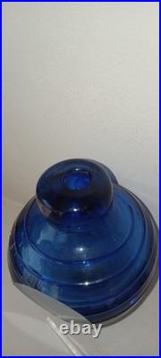 VINTAGE Murano Blue Multi Glass Perfume Bottle 5 Made in Italy