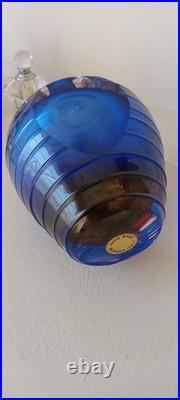 VINTAGE Murano Blue Multi Glass Perfume Bottle 5 Made in Italy