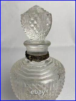 VINTAGE RARE COLLECTIBLE LUXURY GLASS OR CRYSTAL PERFUME BOTTLE ADAM ITALY Empty