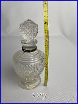 VINTAGE RARE COLLECTIBLE LUXURY GLASS OR CRYSTAL PERFUME BOTTLE ADAM ITALY Empty