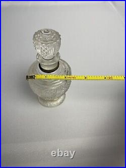 VINTAGE RARE COLLECTIBLE LUXURY GLASS OR CRYSTAL PERFUME BOTTLE ADAM ITALY Empty