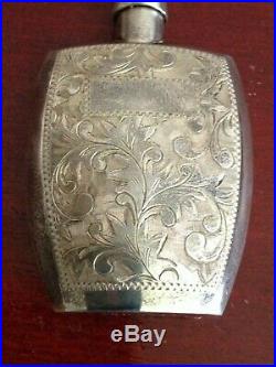 VINTAGE STERLING SILVER 950 ORNATE PERFUME BOTTLE/FLASK WithDIPSTICK. FUNNEL. BOX