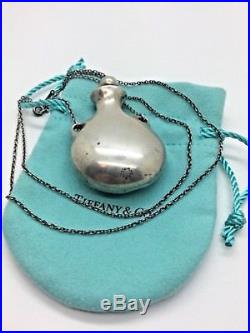 VINTAGE TIFFANY & co sterling silver Elsa peretti perfume bottle necklace