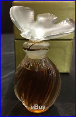 VIntage Nina Ricci L'Air Du Temps Pure Parfum-1oz. Lalique Double Dove Bottle