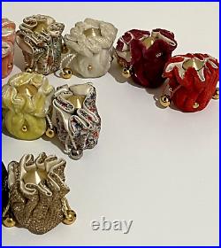 VTG 12 Miniature PERFUME Bottle COUP DE FEU by Marquay Paris Original Bag Pouch