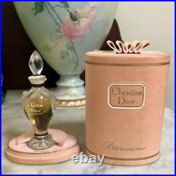 VTG 1950s CHRISTIAN DIOR Diorissimo Sealed Perfume BACCARAT BOTTLE in PINK BOX
