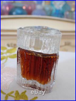 VTG 1970s Houbigant Essence Rare 0.50 oz Parfum Splash Melting Icicle Bottle