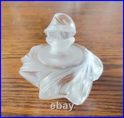 VTG 1979 Lalique Crystal Samoa Perfume Bottle and Stopper