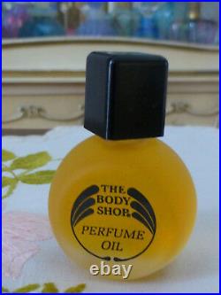 VTG 1990s The Body Shop ANANYA Perfume Oil 0.50 Oz ORIG Frosted Bottle Black Cap