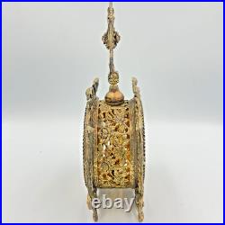 VTG 9 Matson Ormolu Metal & Glass Cherub Perfume Bottle Vanity With Dipper