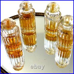 VTG BALENCIAGA Glass Bottle Perfumes LOT of 4& 24K Gold Mirror Paris RARE Minis