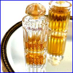 VTG BALENCIAGA Glass Bottle Perfumes LOT of 4& 24K Gold Mirror Paris RARE Minis