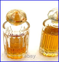 VTG BALENCIAGA Glass Bottle Perfumes LOT of 4& 24K Gold Mirror Paris RARE Minis