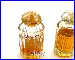 VTG BALENCIAGA Glass Bottle Perfumes LOT of 4& 24K Gold Mirror Paris RARE Minis