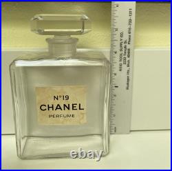 VTG Chanel perfume displays factice dummy bottle & Gold metal Sign Display Stand