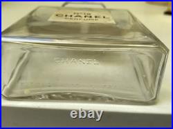 VTG Chanel perfume displays factice dummy bottle & Gold metal Sign Display Stand