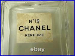 VTG Chanel perfume displays factice dummy bottle & Gold metal Sign Display Stand