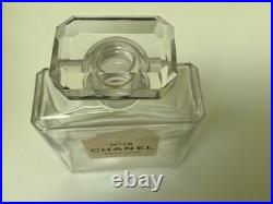 VTG Chanel perfume displays factice dummy bottle & Gold metal Sign Display Stand
