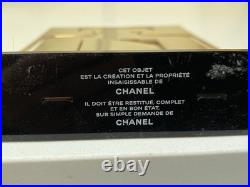 VTG Chanel perfume displays factice dummy bottle & Gold metal Sign Display Stand