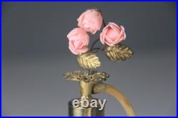 VTG DeVilbiss Pink Atomizer Perfume Bottle & Art Deco Style Lidded Powder Box