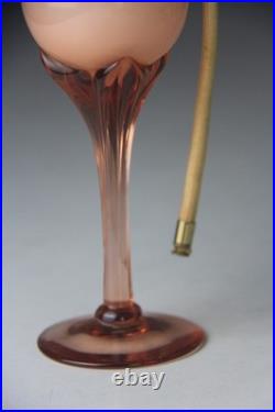VTG DeVilbiss Pink Atomizer Perfume Bottle & Art Deco Style Lidded Powder Box