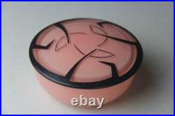 VTG DeVilbiss Pink Atomizer Perfume Bottle & Art Deco Style Lidded Powder Box VTG DeVilbiss Pink Atomizer Perfume Bottle & Art Deco Style Lidded Powder Box