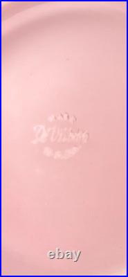 VTG DeVilbiss Pink Atomizer Perfume Bottle & Art Deco Style Lidded Powder Box