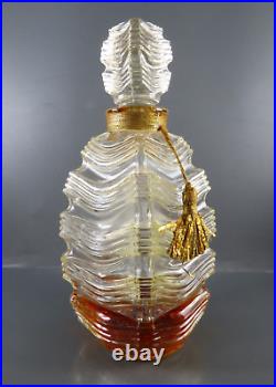 VTG Elizabeth Arden France LARGE FACTICE PERFUME BOTTLE 6.75TALL Decanter Glass