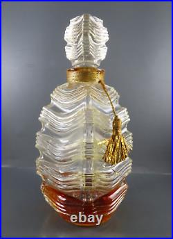 VTG Elizabeth Arden France LARGE FACTICE PERFUME BOTTLE 6.75TALL Decanter Glass