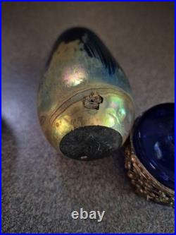 VTG GLASS PERFUME BOTTLES SIGNED WITH STOPPER Lot 416