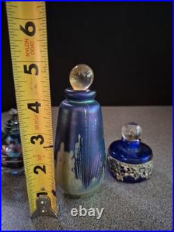 VTG GLASS PERFUME BOTTLES SIGNED WITH STOPPER Lot 416