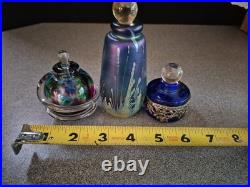 VTG GLASS PERFUME BOTTLES SIGNED WITH STOPPER Lot 416