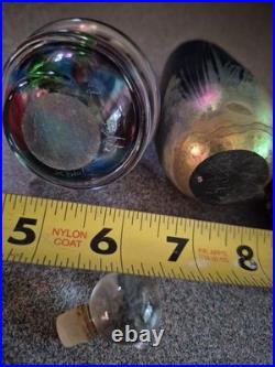 VTG GLASS PERFUME BOTTLES SIGNED WITH STOPPER Lot 416