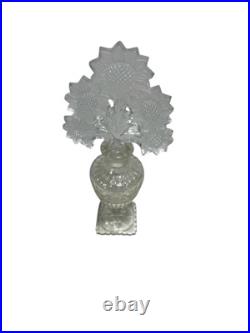 VTG Imperial Nouveau Glass Perfume Bottle Sunflower Stopper Large 10.25 MCM VTG Imperial Nouveau Glass Perfume Bottle Sunflower Stopper Large 10.25 MCM