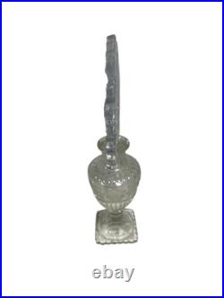 VTG Imperial Nouveau Glass Perfume Bottle Sunflower Stopper Large 10.25 MCM VTG Imperial Nouveau Glass Perfume Bottle Sunflower Stopper Large 10.25 MCM