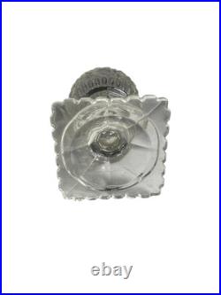 VTG Imperial Nouveau Glass Perfume Bottle Sunflower Stopper Large 10.25 MCM VTG Imperial Nouveau Glass Perfume Bottle Sunflower Stopper Large 10.25 MCM