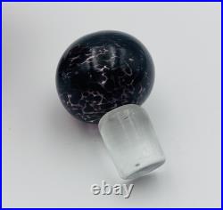 VTG Italian Murano Glass Perfume Bottle withSwirling Orange, Black, White, Blue