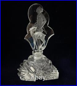 VTG J. PESNICAK Signed Handmade Crystal Perfume Bottle Made In Czech Republic