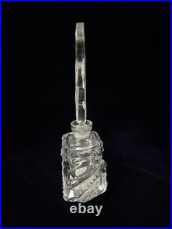 VTG J. PESNICAK Signed Handmade Crystal Perfume Bottle Made In Czech Republic
