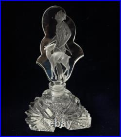 VTG J. PESNICAK Signed Handmade Crystal Perfume Bottle Made In Czech Republic