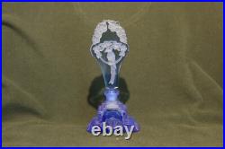 VTG J. Pesnicak Czech Blue Glass Perfume Bottle 7-3/8 x 3.5