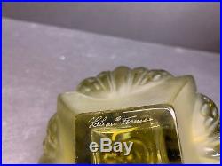 VTG LALIQUE France Olive Mirabel Frosted Smooth Crystal Perfume Bottle With Box