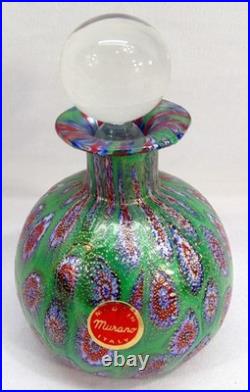 VTG Lot 3 Murano Ballarin Italy Perfume Scent Bottles Millifore Gold Leaf
