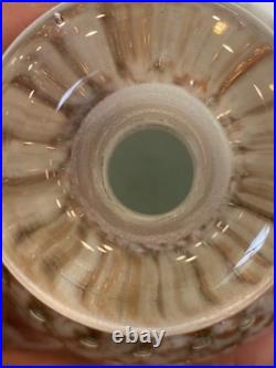 VTG MURANO White/Gold Aventurine Perfume Bottle WithSTOPPER & Bubbles 7.25H