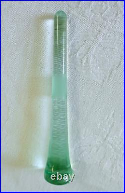 VTG Mint Green Sea Foam Tiny Bubbles Submerged Art Heavy Glass Perfume Bottle