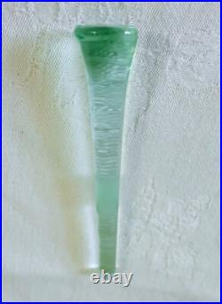 VTG Mint Green Sea Foam Tiny Bubbles Submerged Art Heavy Glass Perfume Bottle