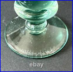 VTG Mint Green Sea Foam Tiny Bubbles Submerged Art Heavy Glass Perfume Bottle