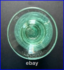 VTG Mint Green Sea Foam Tiny Bubbles Submerged Art Heavy Glass Perfume Bottle