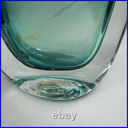 VTG Murano Style Perfume Bottle Decanter Heavy Hand Blown Swirl Art Glass